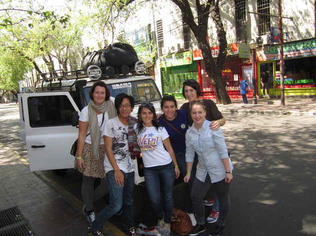 Mendoza, avec quelques amis chiliens et étrangers